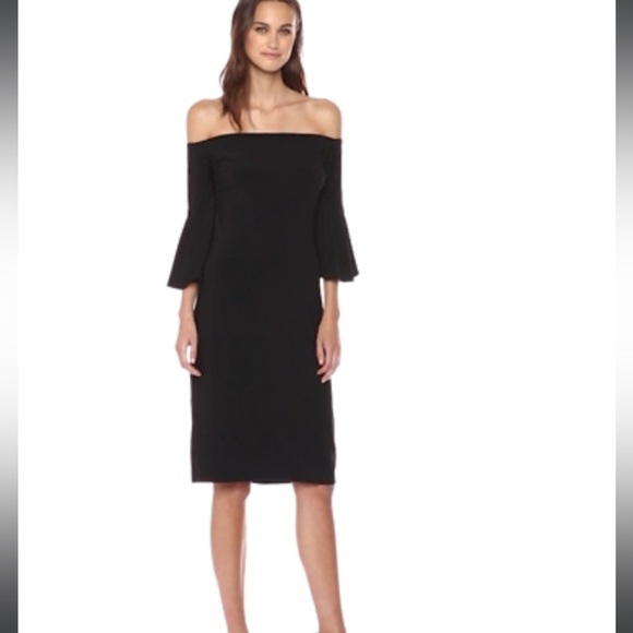 NWT Betsy & Adam Women's Off The Shoulder Dress with Ruffle Sleeves size 4 - Picture 7 of 11